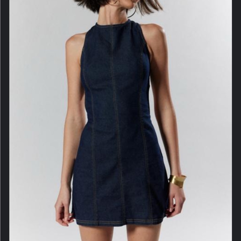 Denim urban outfitters dress: silence + noise Lilith denim cutout shift dress